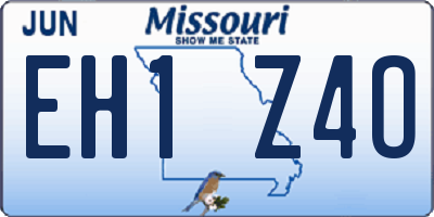 MO license plate EH1Z4O