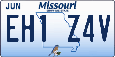 MO license plate EH1Z4V