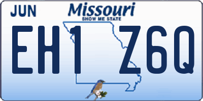 MO license plate EH1Z6Q