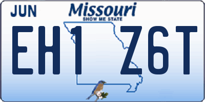 MO license plate EH1Z6T