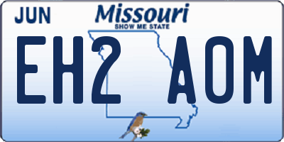 MO license plate EH2A0M