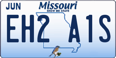 MO license plate EH2A1S