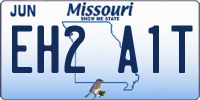 MO license plate EH2A1T