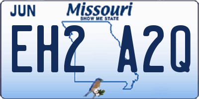 MO license plate EH2A2Q