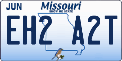 MO license plate EH2A2T