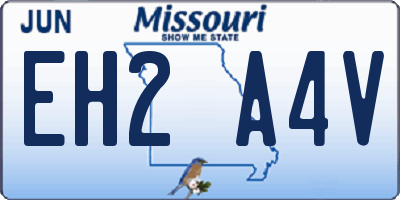 MO license plate EH2A4V