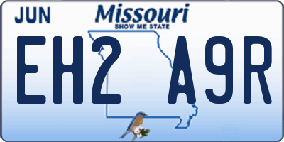 MO license plate EH2A9R