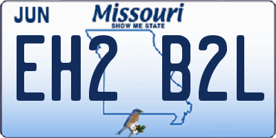 MO license plate EH2B2L