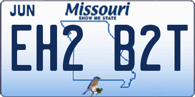 MO license plate EH2B2T