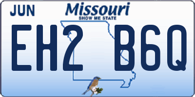 MO license plate EH2B6Q