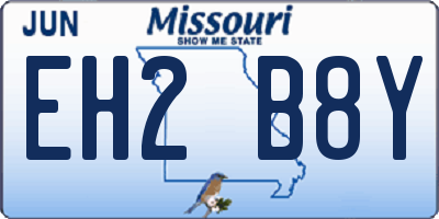 MO license plate EH2B8Y