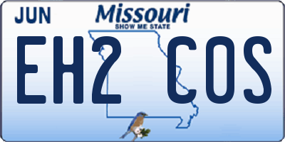 MO license plate EH2C0S