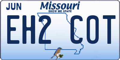 MO license plate EH2C0T