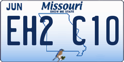MO license plate EH2C1O
