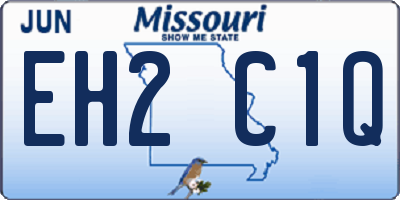 MO license plate EH2C1Q