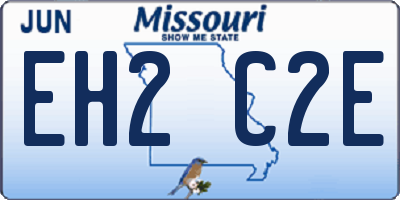 MO license plate EH2C2E