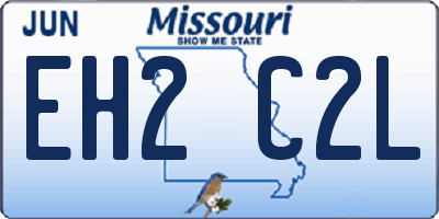 MO license plate EH2C2L