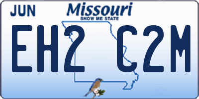 MO license plate EH2C2M