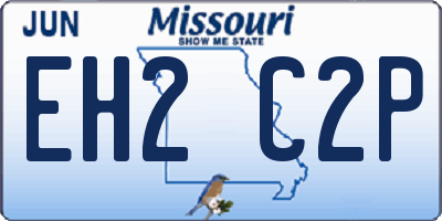 MO license plate EH2C2P