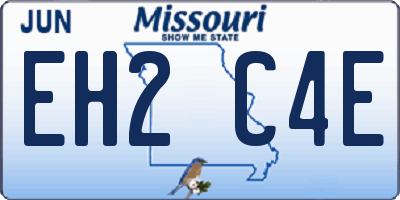 MO license plate EH2C4E