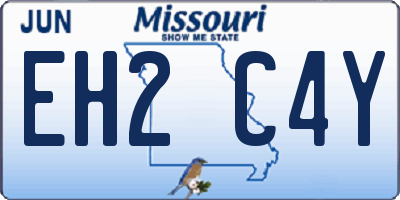 MO license plate EH2C4Y