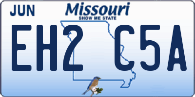 MO license plate EH2C5A