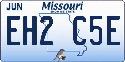 MO license plate EH2C5E