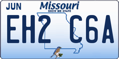 MO license plate EH2C6A