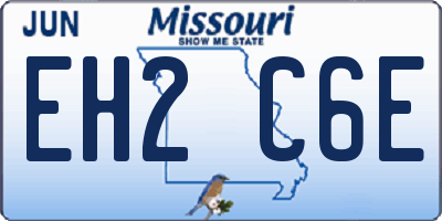 MO license plate EH2C6E