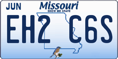 MO license plate EH2C6S