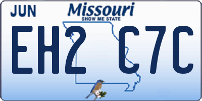 MO license plate EH2C7C