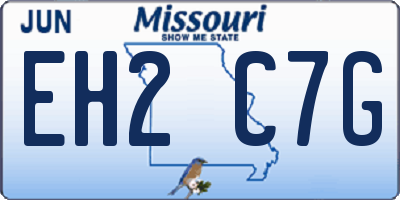 MO license plate EH2C7G