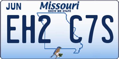 MO license plate EH2C7S