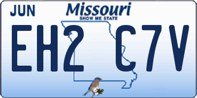 MO license plate EH2C7V