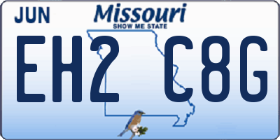 MO license plate EH2C8G
