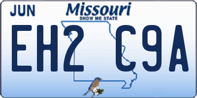 MO license plate EH2C9A