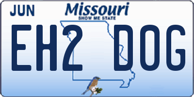 MO license plate EH2D0G