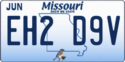 MO license plate EH2D9V