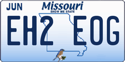 MO license plate EH2E0G