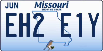 MO license plate EH2E1Y