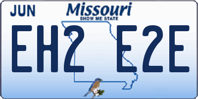 MO license plate EH2E2E