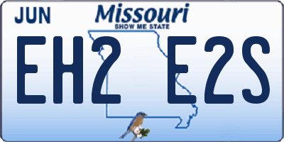 MO license plate EH2E2S