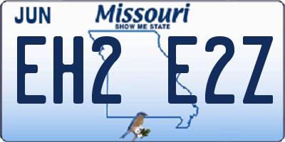 MO license plate EH2E2Z