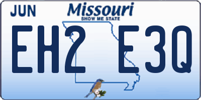 MO license plate EH2E3Q