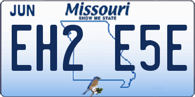 MO license plate EH2E5E