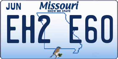 MO license plate EH2E6O