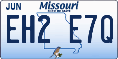 MO license plate EH2E7Q