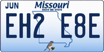 MO license plate EH2E8E