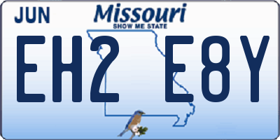 MO license plate EH2E8Y
