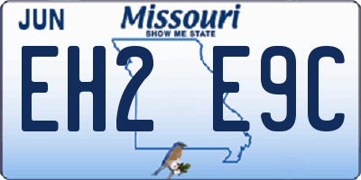 MO license plate EH2E9C